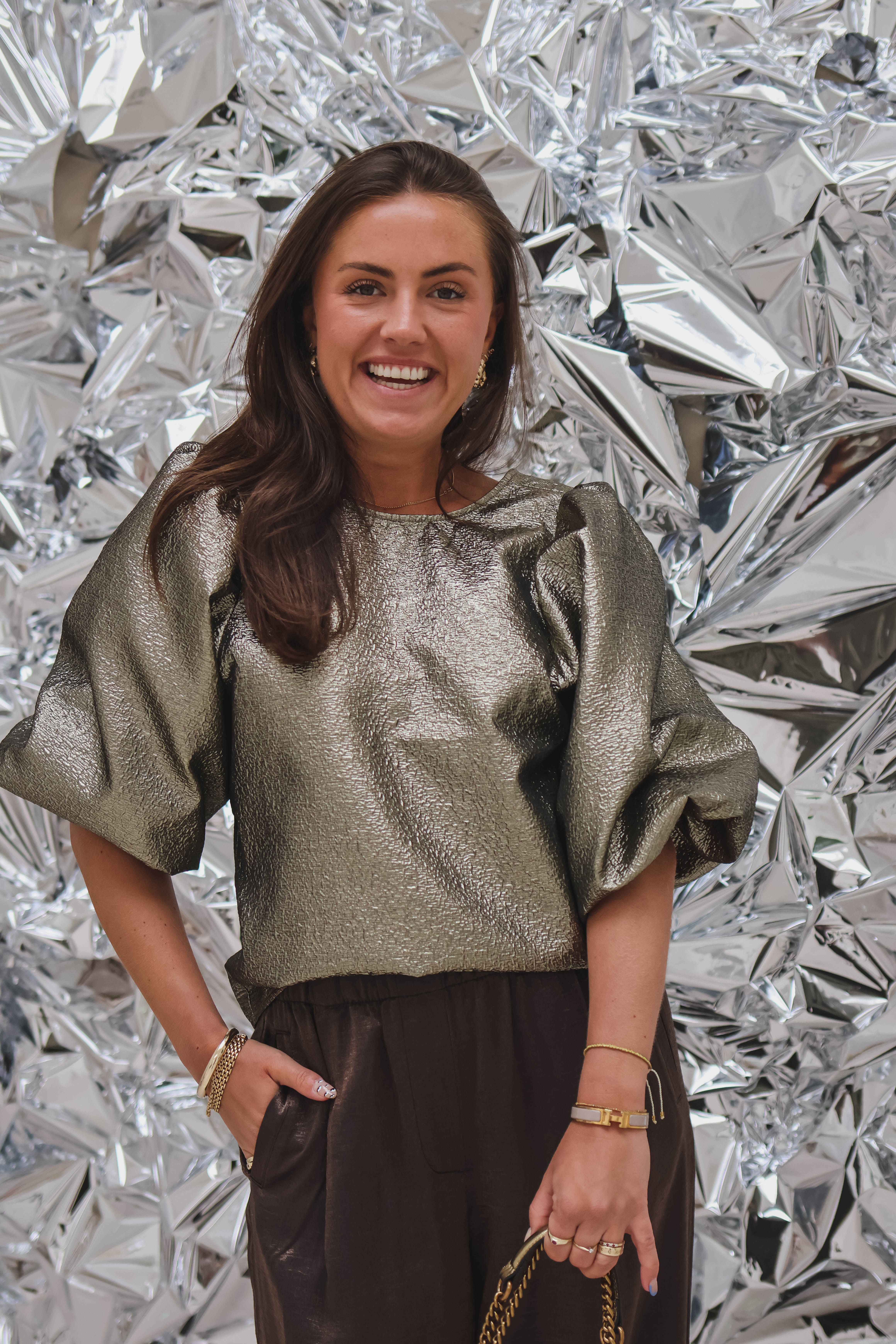 Zita gold blouse